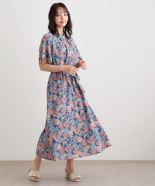 LAURA ASHLEY(ローラアシュレイ)の「【WEB限定/洗える】ハニーボーン柄 ワンピース(ワンピース・レディース・パープル系5/ブルー系・42/40/38)」の9枚目の写真