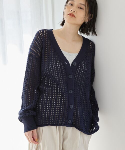 AMERICAN HOLIC(アメリカンホリック)の「メッシュカーディガン(カーディガン/ボレロ・レディース・ベージュ/ネイビー/チャコールグレー・L/M)」の13枚目の写真