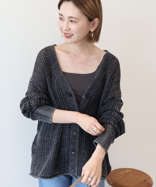 Ameri vintage メッシュカーディガン メッシュカーディガン[品番：EHEW0050050]｜AMERICAN HOLIC