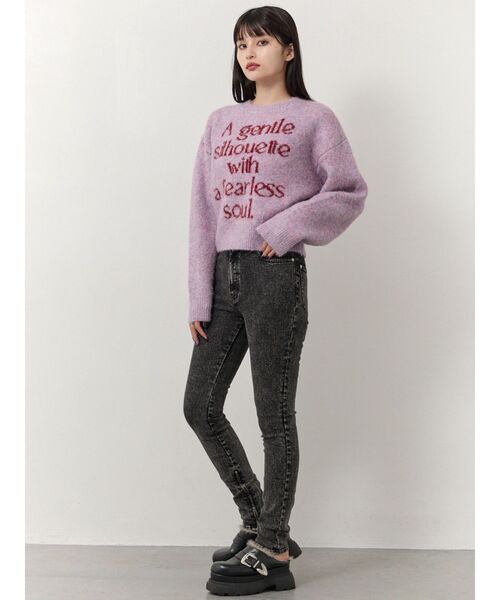 MURUA(ムルーア)の「【セットアップ対応】ジップヘムスキニーデニム(デニムパンツ・レディース・ブラック・1/2)」の19枚目の写真