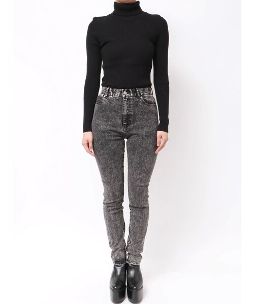 MURUA(ムルーア)の「【セットアップ対応】ジップヘムスキニーデニム(デニムパンツ・レディース・ブラック・1/2)」の18枚目の写真