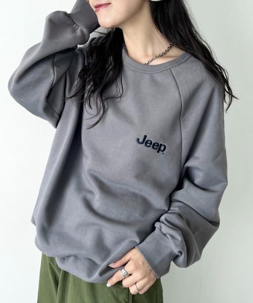 JEEP(ジープ)の「【日本未発売/WEB限定】JEEP(ジープ)/バックプリント プルオーバー スウェット/Back Point Raglan Sweatshirt(スウェット・レディース・ダークグレー/ブラウン/レッド/ブルー・S/M/L/XL)」の2枚目の写真