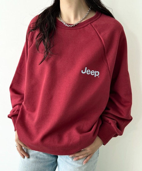 JEEP(ジープ)の「【日本未発売/WEB限定】JEEP(ジープ)/バックプリント プルオーバー スウェット/Back Point Raglan Sweatshirt(スウェット・レディース・ダークグレー/ブラウン/レッド/ブルー・S/M/L/XL)」の20枚目の写真