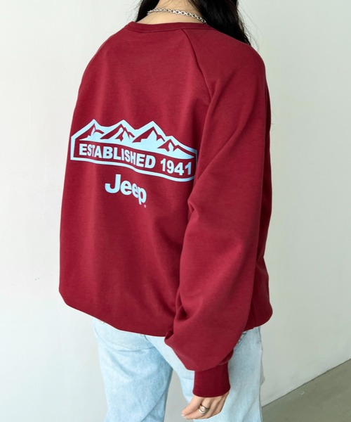 JEEP(ジープ)の「【日本未発売/WEB限定】JEEP(ジープ)/バックプリント プルオーバー スウェット/Back Point Raglan Sweatshirt(スウェット・レディース・ダークグレー/ブラウン/レッド/ブルー・S/M/L/XL)」の22枚目の写真