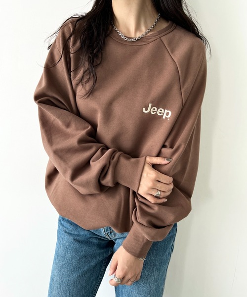JEEP(ジープ)の「【日本未発売/WEB限定】JEEP(ジープ)/バックプリント プルオーバー スウェット/Back Point Raglan Sweatshirt(スウェット・レディース・ダークグレー/ブラウン/レッド/ブルー・S/M/L/XL)」の6枚目の写真