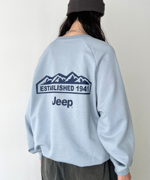 JEEP(ジープ)の「【日本未発売/WEB限定】JEEP(ジープ)/バックプリント プルオーバー スウェット/Back Point Raglan Sweatshirt(スウェット・レディース・ダークグレー/ブラウン/レッド/ブルー・S/M/L/XL)」の12枚目の写真