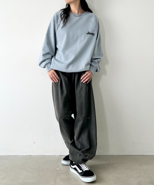 JEEP(ジープ)の「【日本未発売/WEB限定】JEEP(ジープ)/バックプリント プルオーバー スウェット/Back Point Raglan Sweatshirt(スウェット・レディース・ダークグレー/ブラウン/レッド/ブルー・S/M/L/XL)」の17枚目の写真