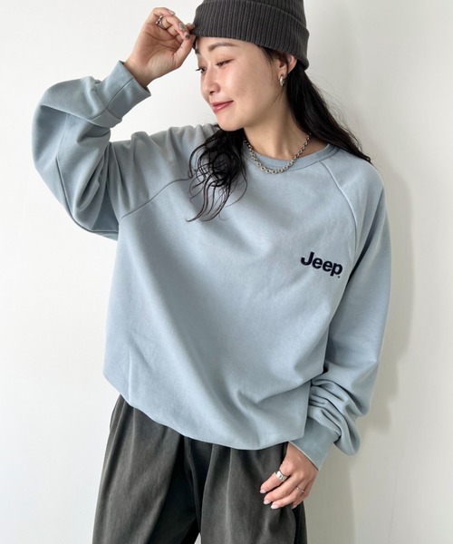 JEEP(ジープ)の「【日本未発売/WEB限定】JEEP(ジープ)/バックプリント プルオーバー スウェット/Back Point Raglan Sweatshirt(スウェット・レディース・ダークグレー/ブラウン/レッド/ブルー・S/M/L/XL)」の10枚目の写真