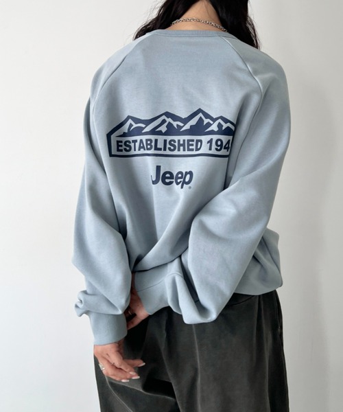 JEEP(ジープ)の「【日本未発売/WEB限定】JEEP(ジープ)/バックプリント プルオーバー スウェット/Back Point Raglan Sweatshirt(スウェット・レディース・ダークグレー/ブラウン/レッド/ブルー・S/M/L/XL)」の19枚目の写真
