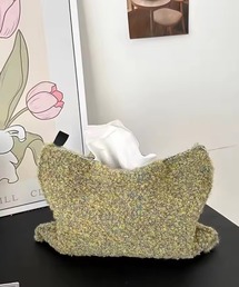 Sowel.（ソエル）の「【 Sowel. / ソエル 】 ニュアンスカラー ブークレ ティッシュ ケース #（収納グッズ）」