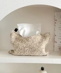 Sowel.（ソエル）の「【 Sowel. / ソエル 】 ニュアンスカラー ブークレ ティッシュ ケース #（収納グッズ）」