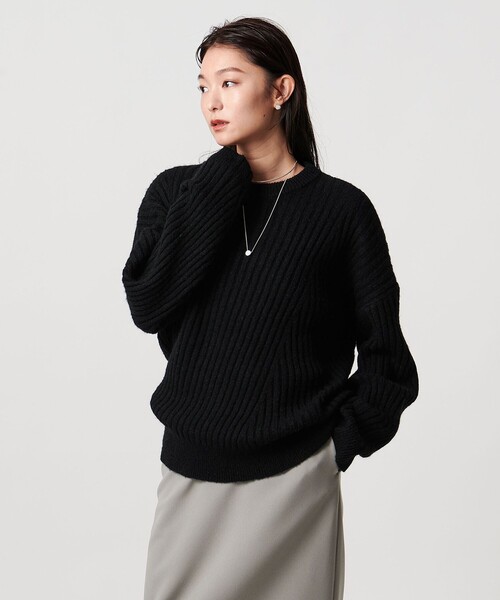 MARW UNITED ARROWS＞バイアス リブ ニット プルオーバー（ニット