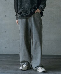 RATTLE TRAP（ラトルトラップ）の「12ozスラブデニム5ポケットワイドストレートパンツ（その他パンツ）」