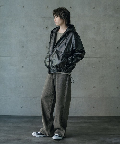 RATTLE TRAP（ラトルトラップ）の「12ozスラブデニム5ポケットワイドストレートパンツ（その他パンツ・メンズ・ブルー/ブラック・L/M）」の11枚目の写真