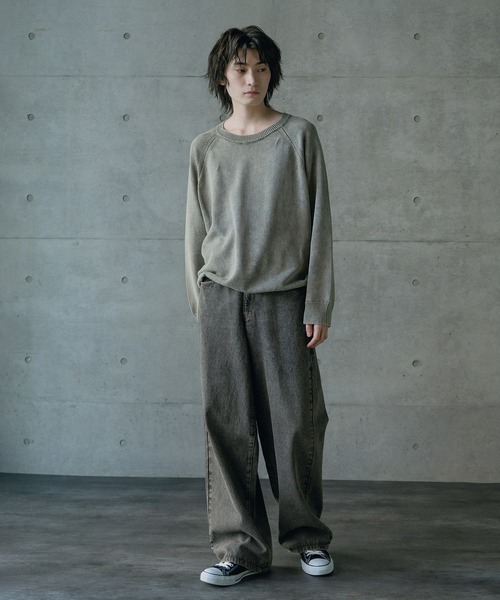 RATTLE TRAP（ラトルトラップ）の「12ozスラブデニム5ポケットワイドストレートパンツ（その他パンツ・メンズ・ブルー/ブラック・L/M）」の15枚目の写真