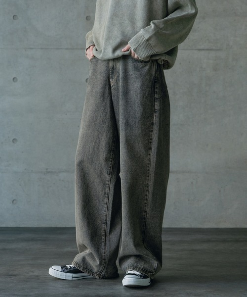 RATTLE TRAP（ラトルトラップ）の「12ozスラブデニム5ポケットワイドストレートパンツ（その他パンツ・メンズ・ブルー/ブラック・L/M）」の18枚目の写真