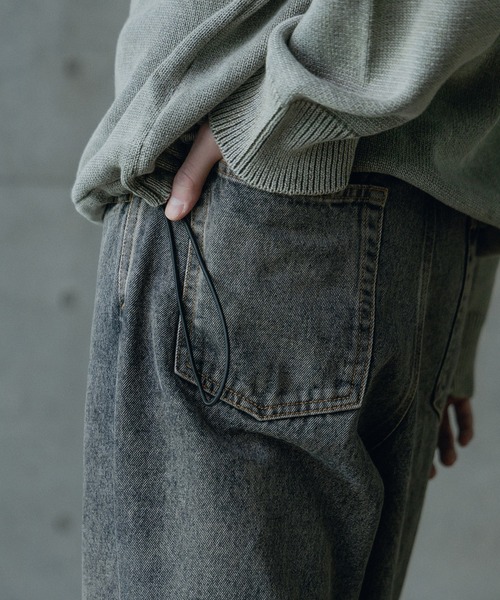 RATTLE TRAP（ラトルトラップ）の「12ozスラブデニム5ポケットワイドストレートパンツ（その他パンツ・メンズ・ブルー/ブラック・L/M）」の22枚目の写真