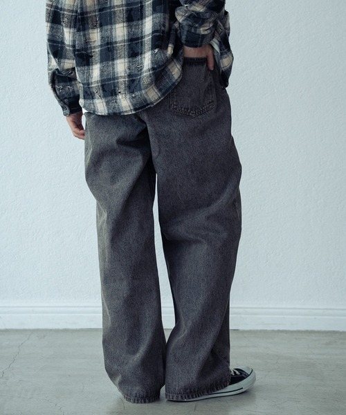 RATTLE TRAP（ラトルトラップ）の「12ozスラブデニム5ポケットワイドストレートパンツ（その他パンツ・メンズ・ブルー/ブラック・L/M）」の7枚目の写真