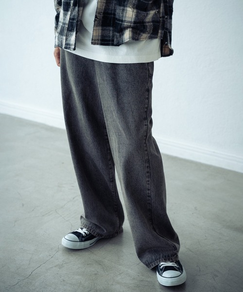 RATTLE TRAP（ラトルトラップ）の「12ozスラブデニム5ポケットワイドストレートパンツ（その他パンツ・メンズ・ブルー/ブラック・L/M）」の8枚目の写真
