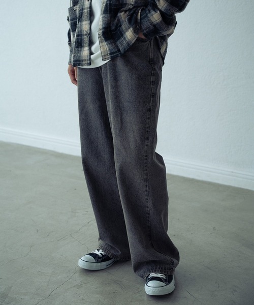 RATTLE TRAP（ラトルトラップ）の「12ozスラブデニム5ポケットワイドストレートパンツ（その他パンツ・メンズ・ブルー/ブラック・L/M）」の9枚目の写真