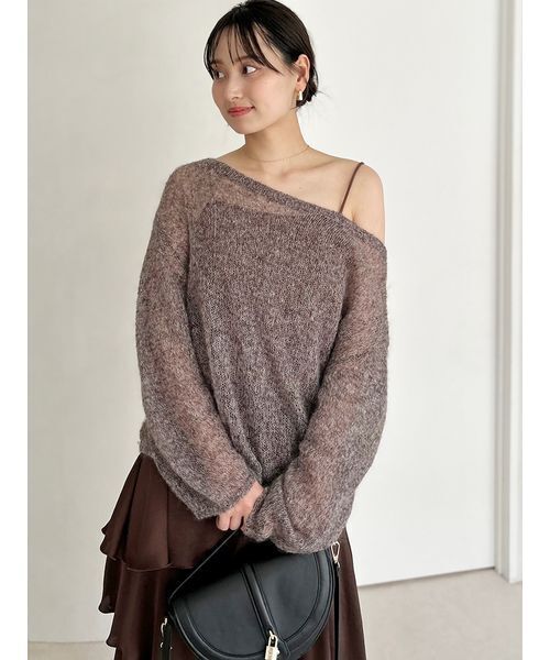 SNIDEL（スナイデル）の「シアーモヘヤルーズプルオーバー（ニット
