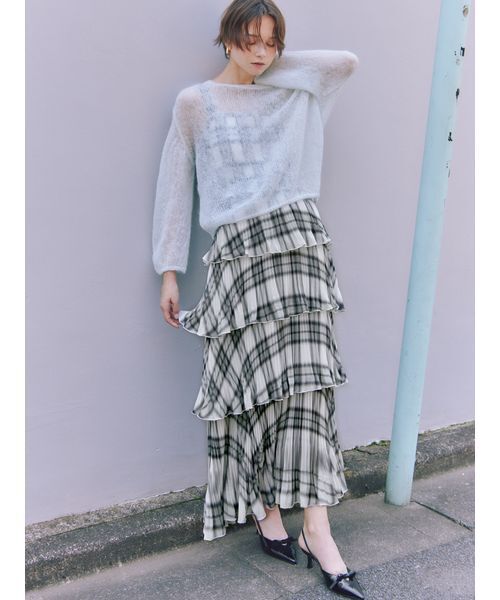 SNIDEL（スナイデル）の「シアーモヘヤルーズプルオーバー（ニット