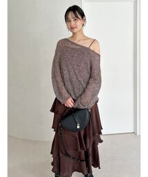 SNIDEL（スナイデル）の「シアーモヘヤルーズプルオーバー（ニット/セーター）」