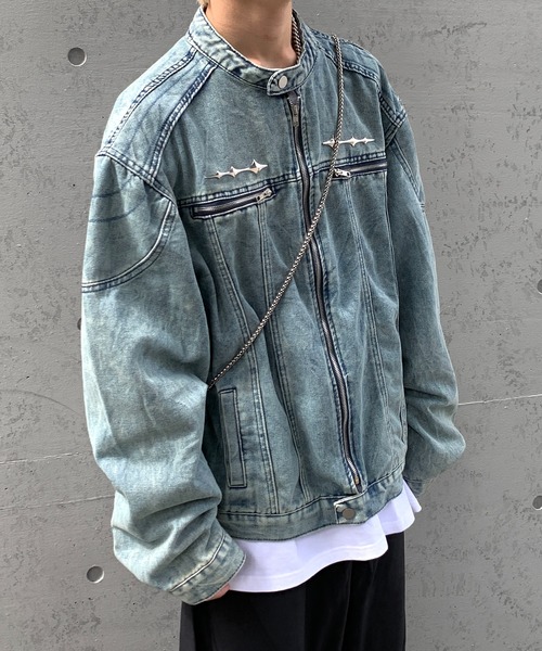 セール】【25年秋冬新作】シルバーアクセント ケミカルウォッシュ