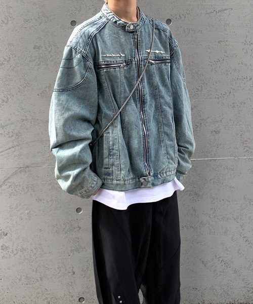 セール】【25年秋冬新作】シルバーアクセント ケミカルウォッシュ