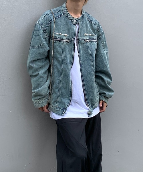 セール】【25年秋冬新作】シルバーアクセント ケミカルウォッシュ