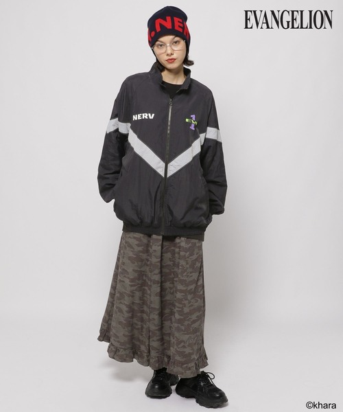 セール】【EVANGELION(エヴァンゲリオン)】コラボ刺繍ナイロンブルゾン
