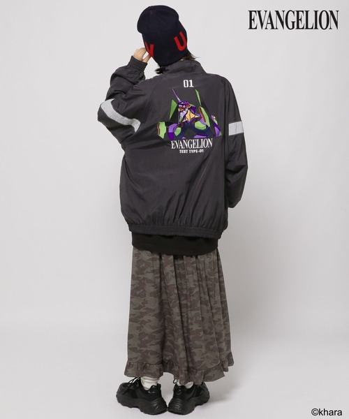 セール】【EVANGELION(エヴァンゲリオン)】コラボ刺繍ナイロンブルゾン