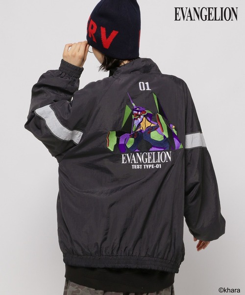 セール】【EVANGELION(エヴァンゲリオン)】コラボ刺繍ナイロンブルゾン