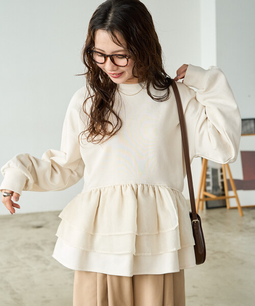 【ゆでたまご様】INSCRIRE アンクスリア スウェットプルオーバー オーガニックコットンプルオーバースウェット│潮田あかりコラボ