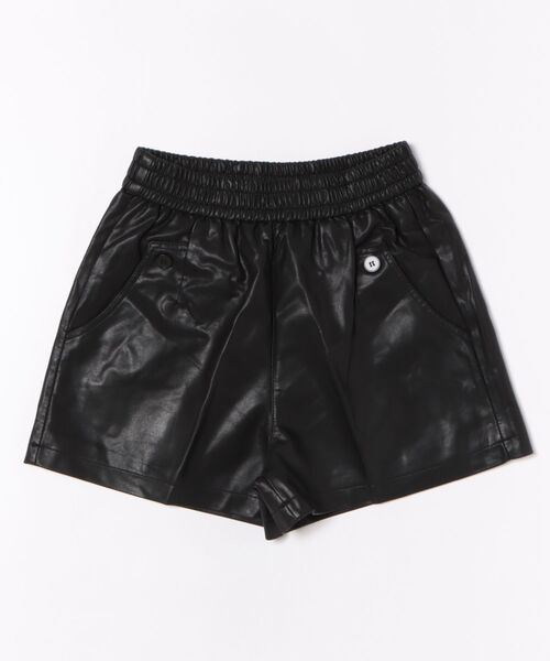 Lace Ladies（レースレディース）の「レザー調 ウエストゴム ショート キュロット（その他パンツ・レディース・グレイッシュベージュ/ブラック/ブラウン・FREE）」の5枚目の写真