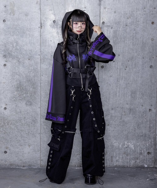 ショートZIPベルトハーネス付きパーカー（パーカー）｜Amilige