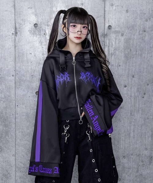 ショートZIPベルトハーネス付きパーカー（パーカー）｜Amilige