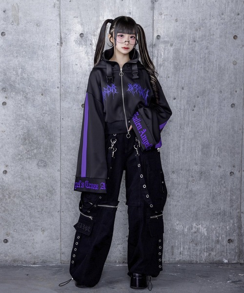 ショートZIPベルトハーネス付きパーカー（パーカー）｜Amilige