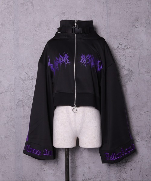 ショートZIPベルトハーネス付きパーカー（パーカー）｜Amilige