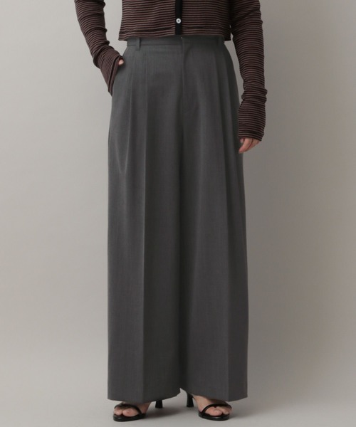 A part by(アパートバイ)の「【セットアップ対応】ハンサムストレートパンツ(スラックス・レディース・チャコールグレー/ベージュ系その他・SMALL/MEDIUM)」の2枚目の写真