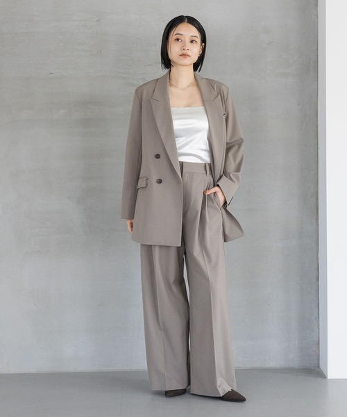 A part by(アパートバイ)の「【セットアップ対応】ハンサムストレートパンツ(スラックス・レディース・チャコールグレー/ベージュ系その他・SMALL/MEDIUM)」の4枚目の写真