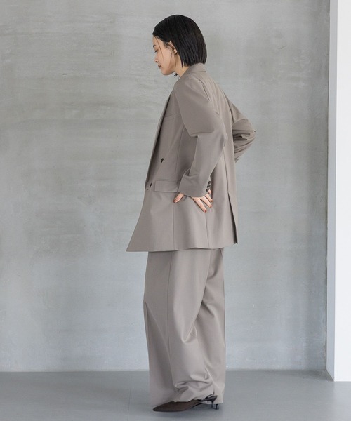 A part by(アパートバイ)の「【セットアップ対応】ハンサムストレートパンツ(スラックス・レディース・チャコールグレー/ベージュ系その他・SMALL/MEDIUM)」の5枚目の写真