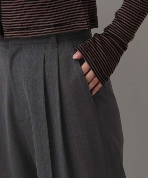 A part by(アパートバイ)の「【セットアップ対応】ハンサムストレートパンツ(スラックス・レディース・チャコールグレー/ベージュ系その他・SMALL/MEDIUM)」の16枚目の写真