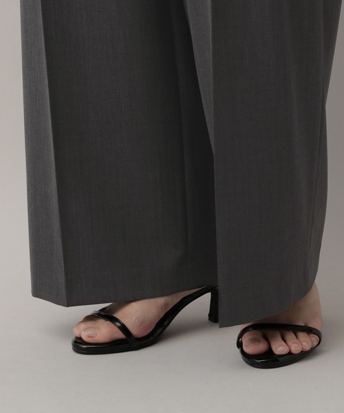 A part by(アパートバイ)の「【セットアップ対応】ハンサムストレートパンツ(スラックス・レディース・チャコールグレー/ベージュ系その他・SMALL/MEDIUM)」の17枚目の写真