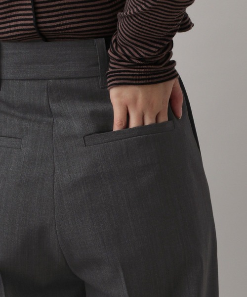 A part by(アパートバイ)の「【セットアップ対応】ハンサムストレートパンツ(スラックス・レディース・チャコールグレー/ベージュ系その他・SMALL/MEDIUM)」の19枚目の写真