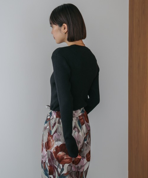 Bou Jeloud(ブージュルード)の「【温度調整素材】ラウンドネックニット(ニット/セーター・レディース・A/ブラック/イエロー/グレー・FREE)」の10枚目の写真