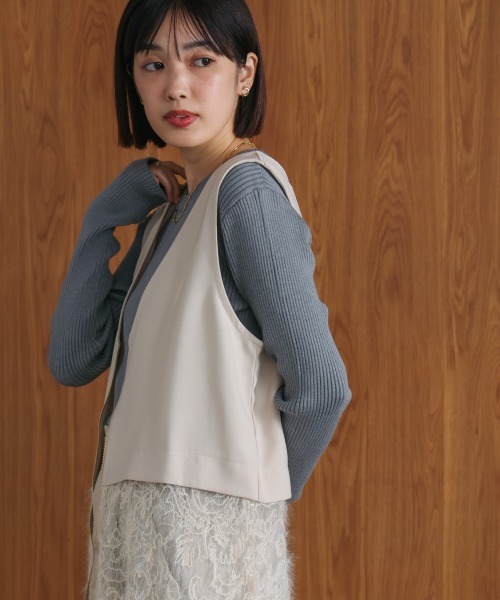 Bou Jeloud(ブージュルード)の「【温度調整素材】ラウンドネックニット(ニット/セーター・レディース・A/ブラック/イエロー/グレー・FREE)」の20枚目の写真