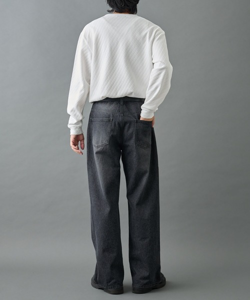 COLONY 2139（コロニートゥーワンスリーナイン）の「ジャガードロンＴ（Tシャツ/カットソー・メンズ・ホワイト/カーキ/ブラック・LARGE/MEDIUM）」の21枚目の写真