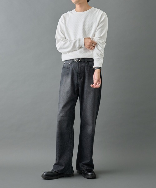 COLONY 2139（コロニートゥーワンスリーナイン）の「ジャガードロンＴ（Tシャツ/カットソー・メンズ・ホワイト/カーキ/ブラック・LARGE/MEDIUM）」の19枚目の写真