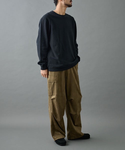 COLONY 2139（コロニートゥーワンスリーナイン）の「ジャガードロンＴ（Tシャツ/カットソー・メンズ・ホワイト/カーキ/ブラック・LARGE/MEDIUM）」の14枚目の写真